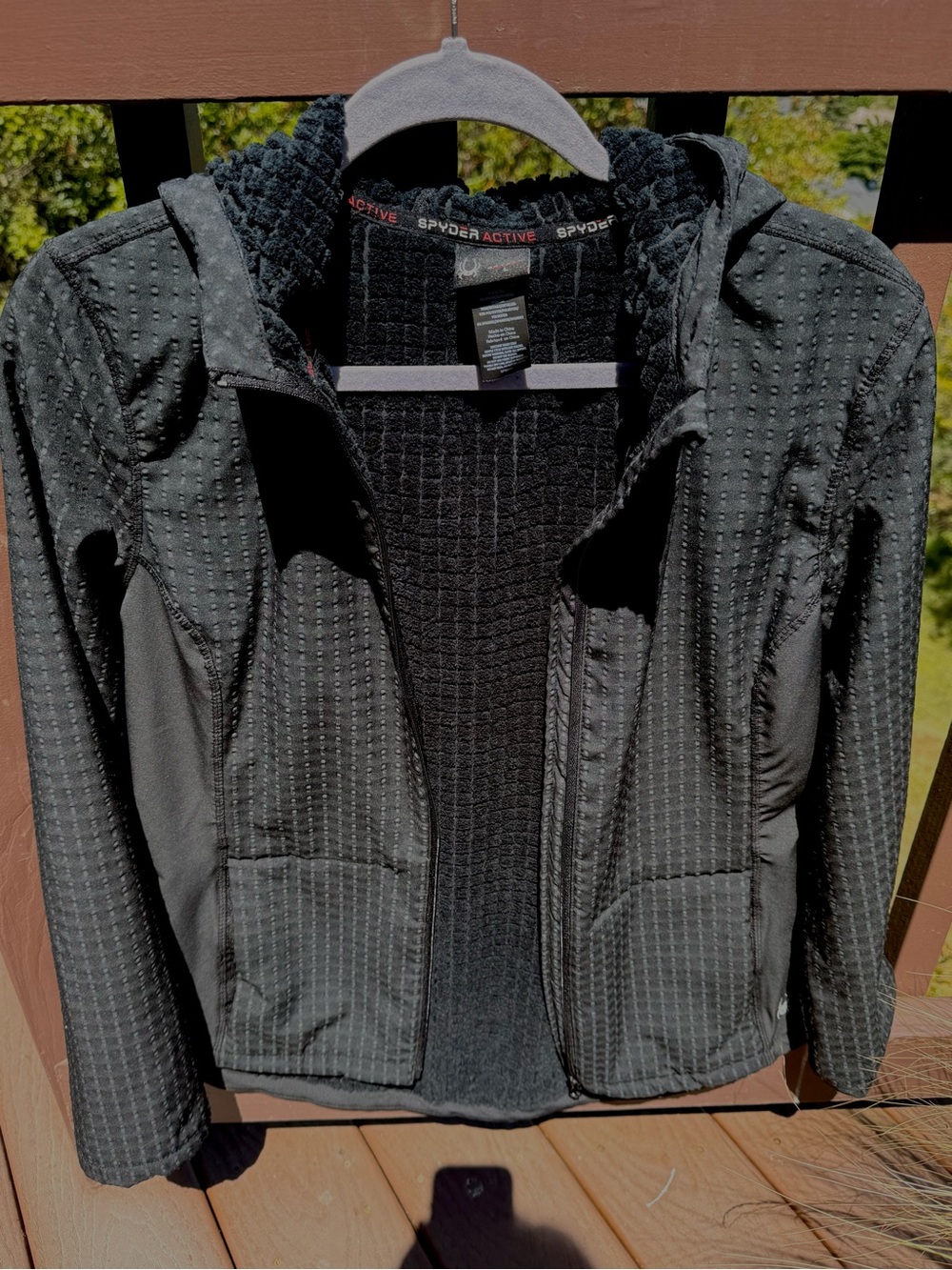 Spyder Black Quilted Bomber Jacket